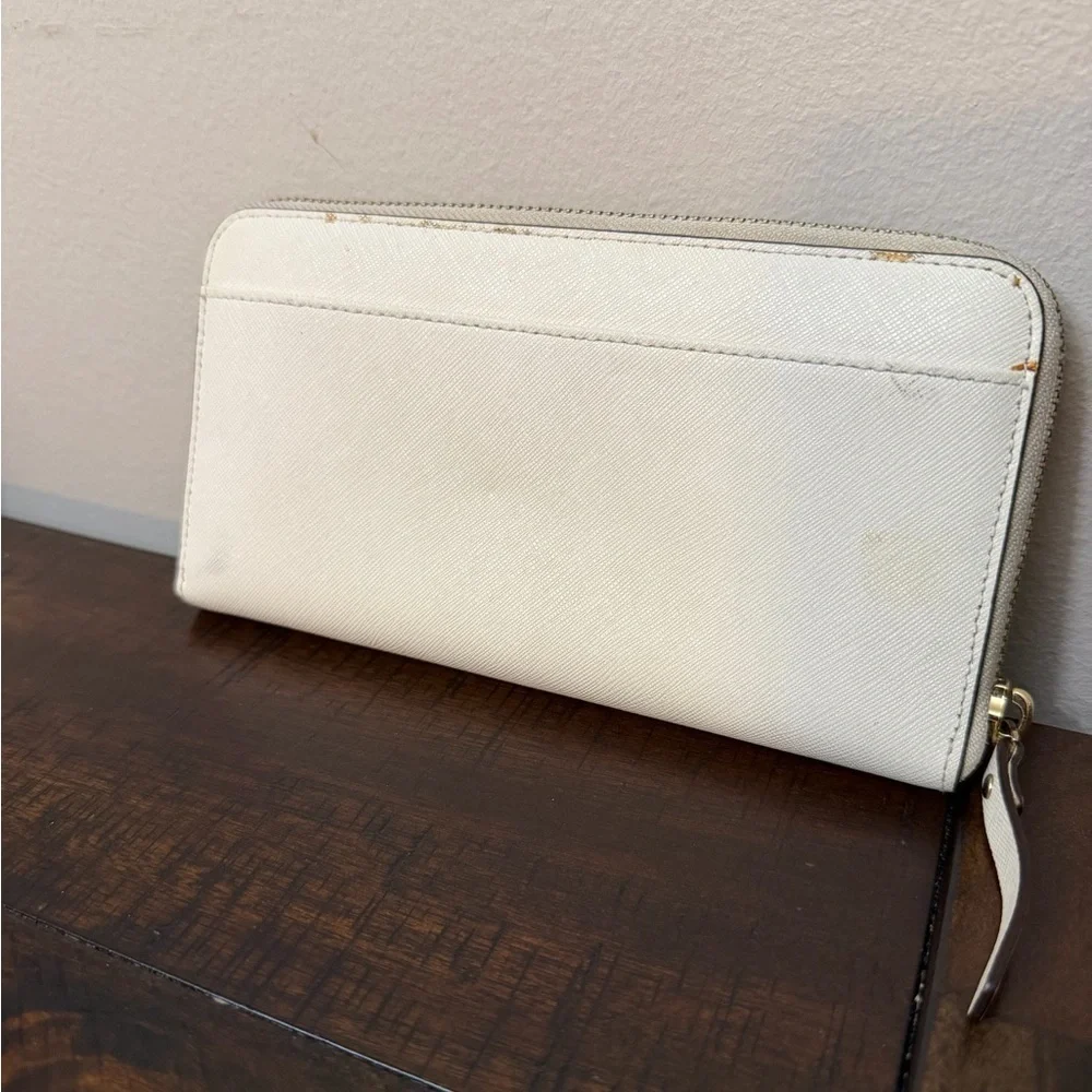 Kate Spade Beige Wallet with Gold Accent